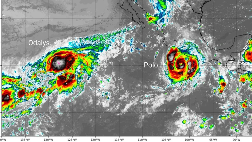 Image accompanying: El poderoso Huracán Polo amenaza a México con lluvias torrenciales mientras los trópicos del Pacífico se agitan
