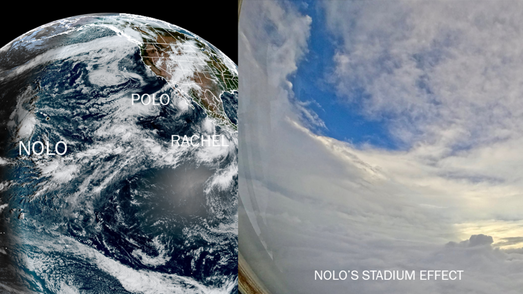 Image accompanying: El Huracán Nolo da otro giro, mientras Polo llevará abundante humedad tropical al desierto del suroeste
