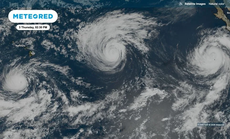 Image accompanying: Active Pacific: here&rsquo;s what California and Hawaii need to know as multiple hurricanes churn across the basin