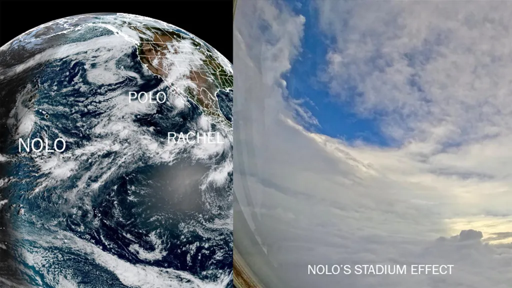Image accompanying: Hurricane Nolo takes another turn, Polo to bring deep tropical moisture to Southwest desert