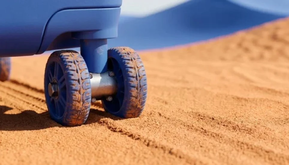 Image accompanying: Why experts recommend putting tape over your suitcase wheels before travelling