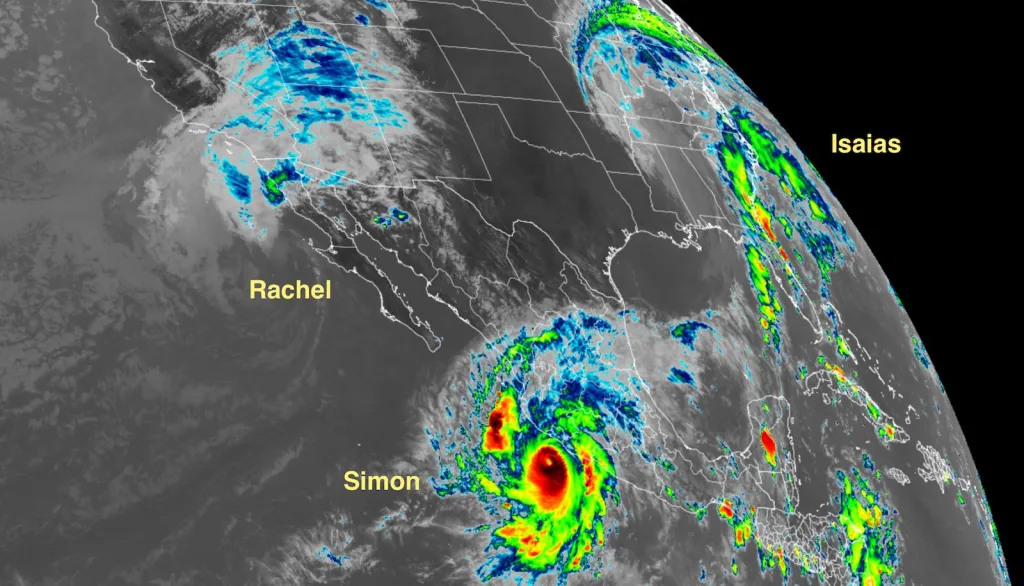 Image accompanying: Two more landfalls expected this weekend, both on Mexico’s Pacific coast