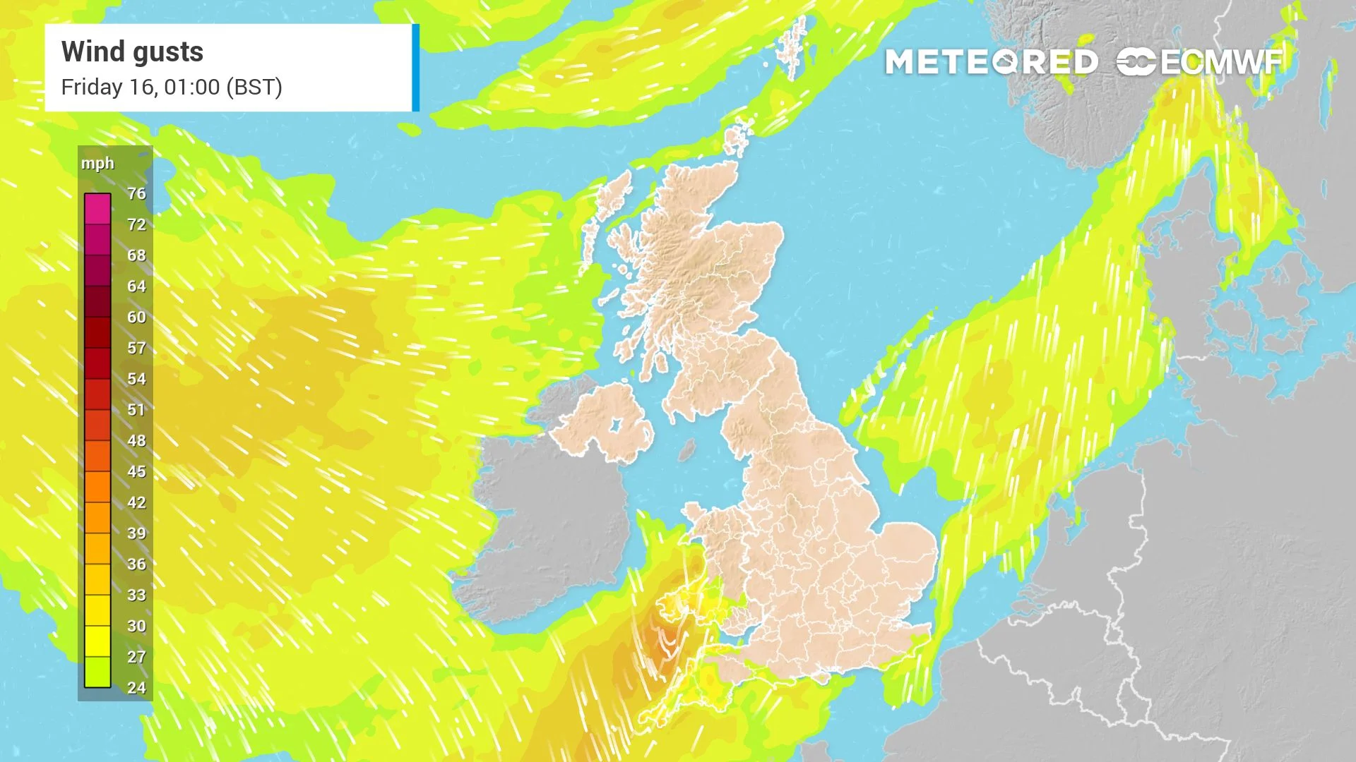 Image accompanying: Met Office issues yellow weather warning as 70mph gusts hit Scotland and 22&deg;C warmth reaches the south