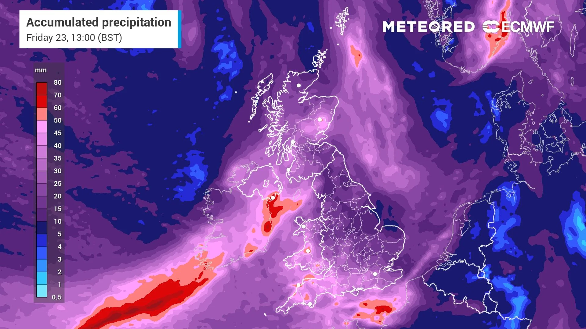 Image accompanying: Heavy rain and strengthening winds across the UK ahead of the first named storm of the season